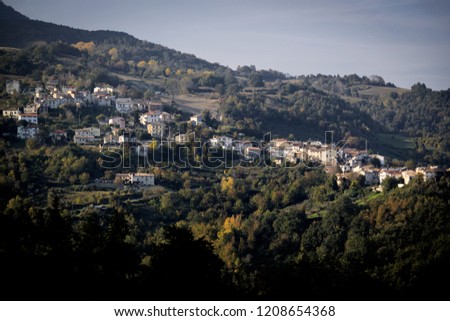 Panorama. Village. Civitella del Tronto. Abruzzo. Italy.