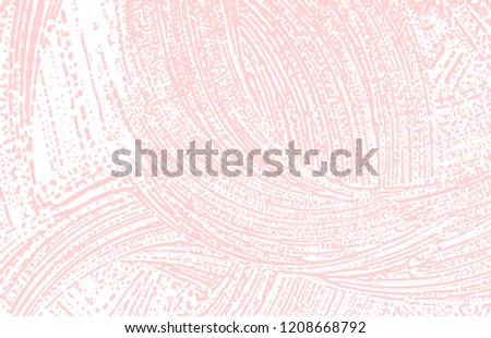 Grunge texture. Distress pink rough trace. Fine background. Noise dirty grunge texture. Sightly artistic surface. Vector illustration.