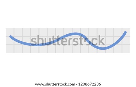 Line chart icon. Flat illustration of line chart vector icon for web design