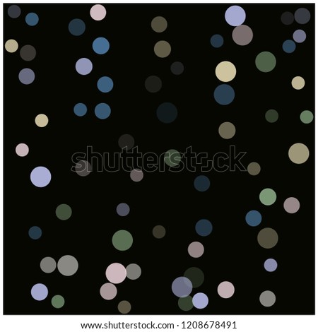 Glitter Snowfall Vector Background, Circles Confetti Falling Down. Celebration Premium VIP Texture, Frame, Christmas, New Year, Birthday Party Decoration. Isolated Sparkling Retro Falling Confetti