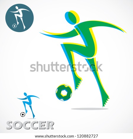Soccer symbol - vector illustration