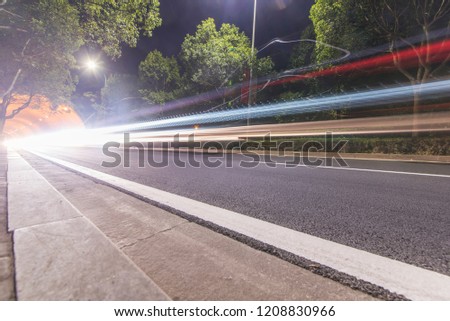 Night road car