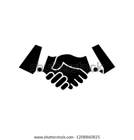 Handshake deal icon related to business agreement logo. Handshake clip art for web design