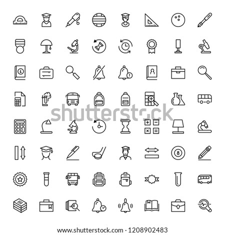 University icon set. Collection of high quality black outline logo for web site design and mobile apps. Vector illustration on a white background.
