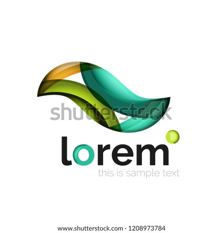 Geometric convergence vector business icon template