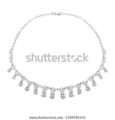 Diamond pendant isolated on white background
