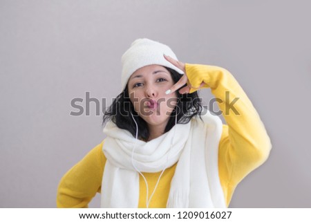 portrait of a young funny woman