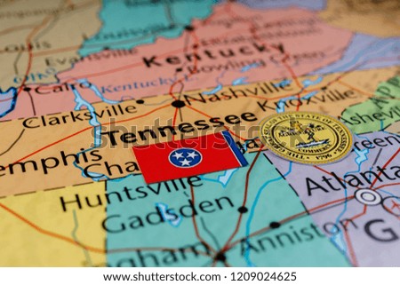 Kentucky state on USA map