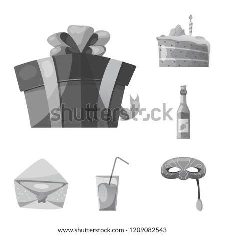 Vector illustration of party and birthday icon. Set of party and celebration stock symbol for web.