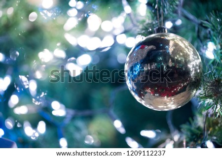 Christmas ball on the tree for decoration