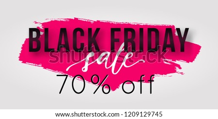 Vector Black Friday sale poster with watercolor splash. Template for advertising posters, banners, flyers, leaflets, cards.