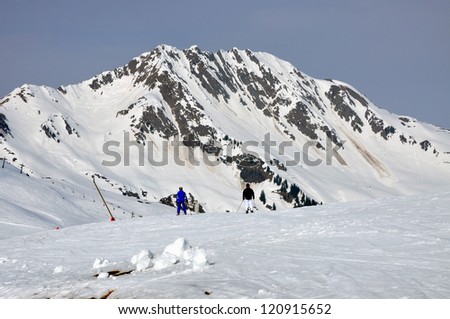 Skiing in the Austrian Alps, Saalbach, Tirol