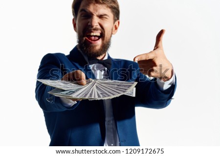 man with money banknotes thumb                        