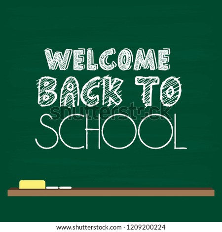 Back to School design element vector with green background 