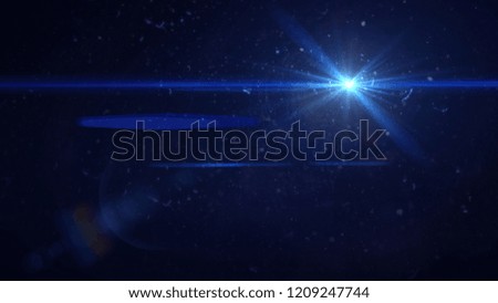 Blue lens flare light