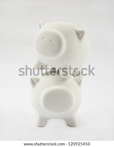 White pig piggy banks