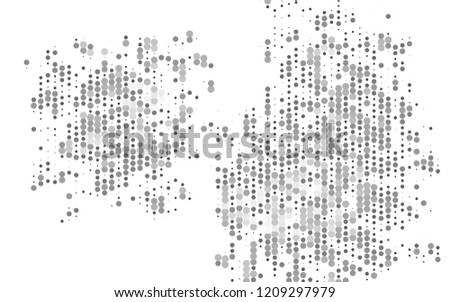 Light Silver, Gray vector texture with disks. Blurred bubbles on abstract background with colorful gradient. Pattern of water, rain drops.