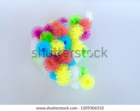 Toys sticky designer colored snowflakes