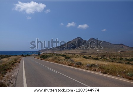 Open road to the sea