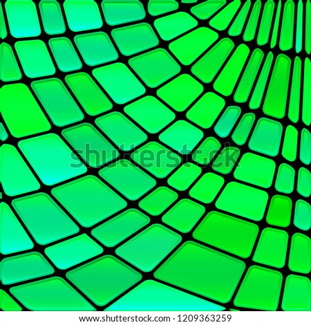abstract vector stained-glass mosaic background - bright green