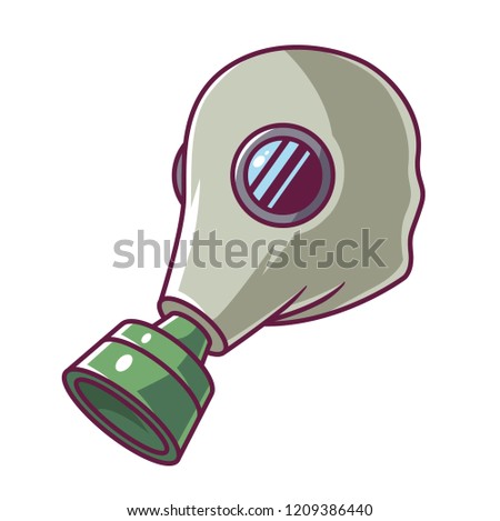 head in a green gas mask. vector illustration