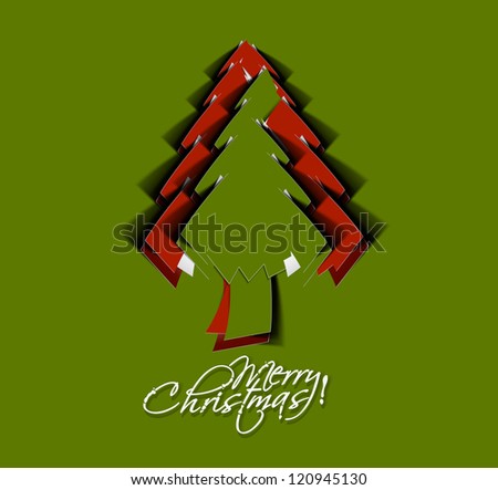 Modern christmas tree background, eps10 vector illustration