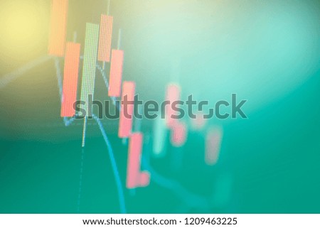 Abstract stock market Candlestick graph background finance, forex, Cryptocurrency and stock market data. 
