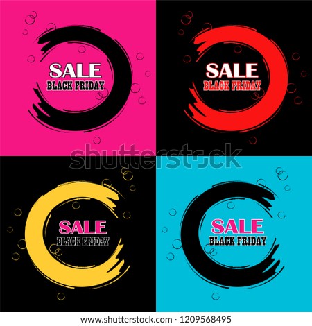 Black Friday sale colorful background. Vector illustration.