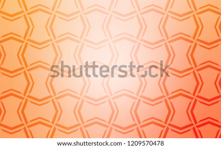 Light Orange vector background with straight lines. Decorative shining illustration with lines on abstract template. Pattern for ads, posters, banners.