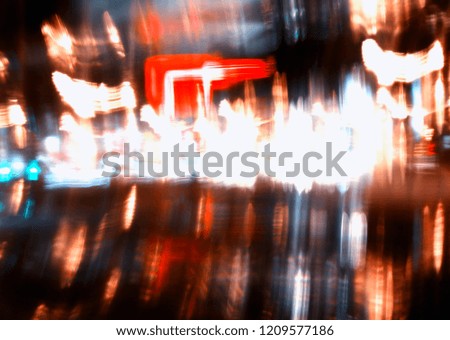 Dramatic city neon lights at night background