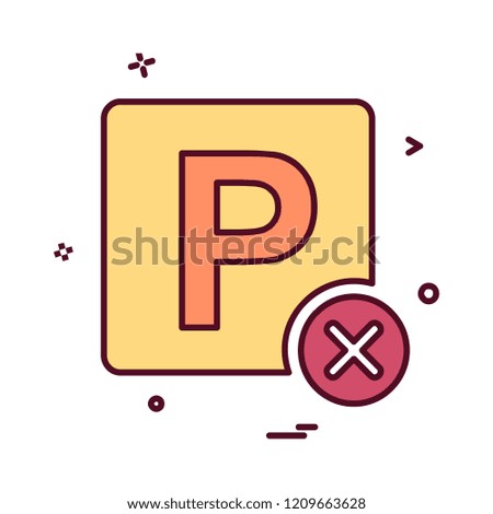 No Parking icon design vector 