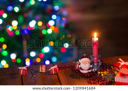 Room with Christmas tree and gifts