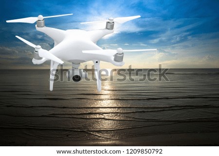 drone with quadcopter digital camera that is separate from the background clip part.