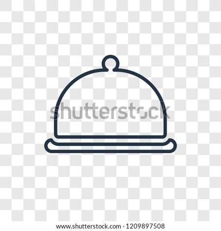 Room service concept vector linear icon isolated on transparent background, Room service concept transparency concept in outline style