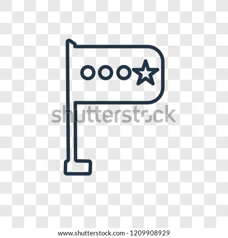 Panel concept vector linear icon isolated on transparent background, Panel concept transparency concept in outline style