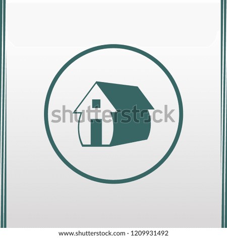 Small house. Icon Vector. Simple flat symbol. Illustration pictogram