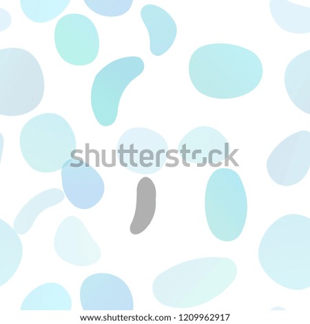 Light BLUE vector seamless texture with disks. Illustration with set of shining colorful abstract circles. Pattern for trendy fabric, wallpapers.