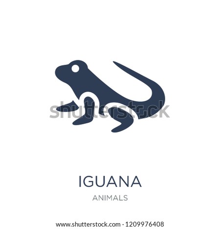iguana icon. Trendy flat vector iguana icon on white background from animals collection, vector illustration can be use for web and mobile, eps10