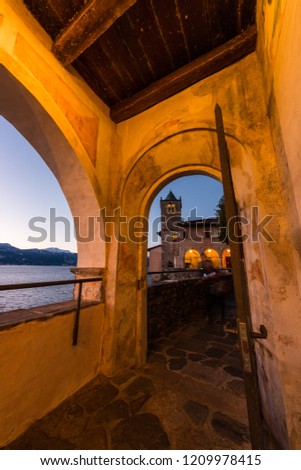 Hermitage of Santa Caterina del Sasso, Lake Maggiore, Leggiuno, Verese, Lombardy, Italy
