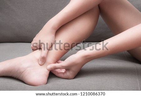 Achilles Tendinitis, Injury after exercising and running. Need to see doctor for treatment Royalty-Free Stock Photo #1210086370