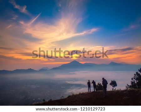 sunrise in gunung putri lembang bandung indonesia