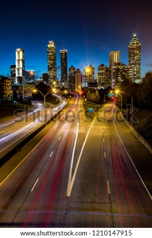 Skyline of Atlanta from Jackson Street Bridge