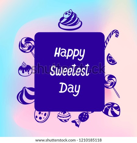 Happy candy sweet day logo. Simple illustration of happy candy sweet day logo for web design