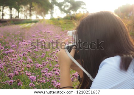 Camera on the background, views and scenery in Thailand.