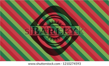 Barley christmas colors emblem.