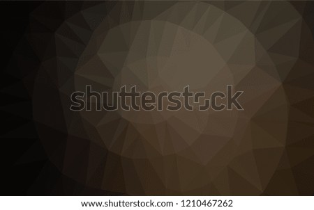 Dark Black vector shining hexagonal template. Colorful abstract illustration with gradient. Triangular pattern for your business design.