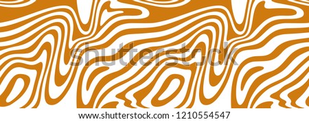 Vector Seamless Border with Flowing Salted Caramel. Abstract Sweet Texture. Creative Food Background for Packaging Design and Advertisement