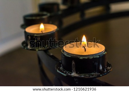 Glowing Candlelight Religion Celebration Hope Relaxation