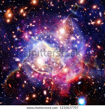 Spectacular galaxy with sars. Space gas. The elements of this image furnished by NASA.

