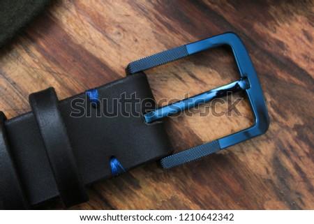 blue buckle belt